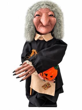 Vintage Telco Motionettes Animated Halloween WITCH Figure 24" Tall WORKING COND